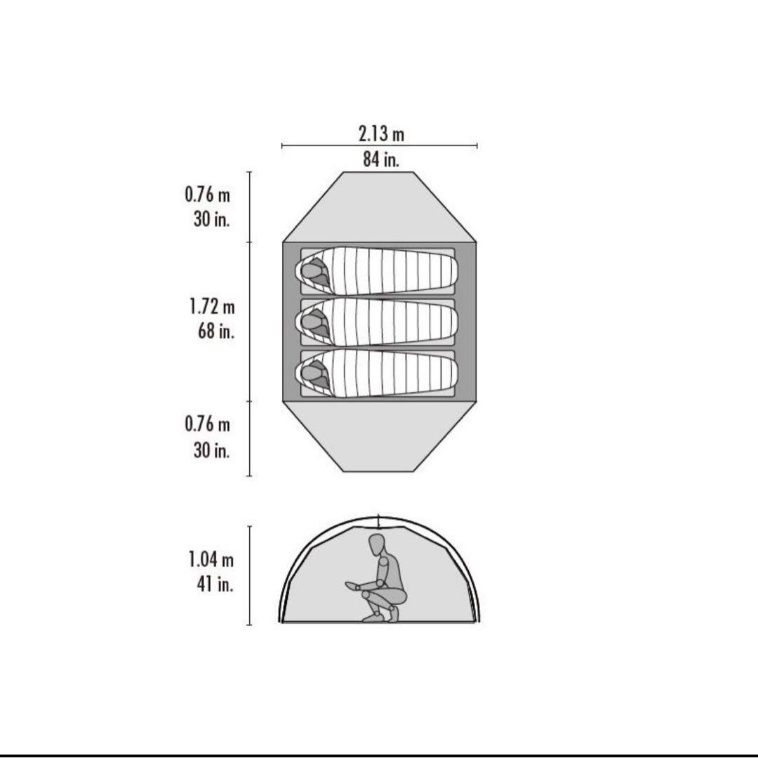 ★MSR エリクサー3 フットプリント付き★新品同様★