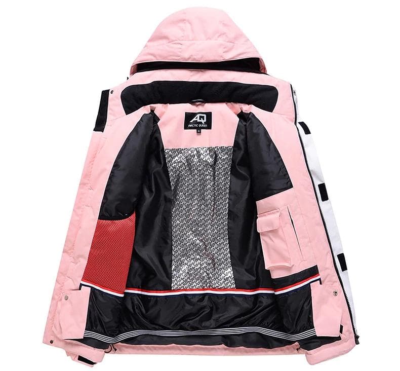 スノボー ウェア/上下セット/スノーボード/スキー/レディース/ピンク黒Sサイズ