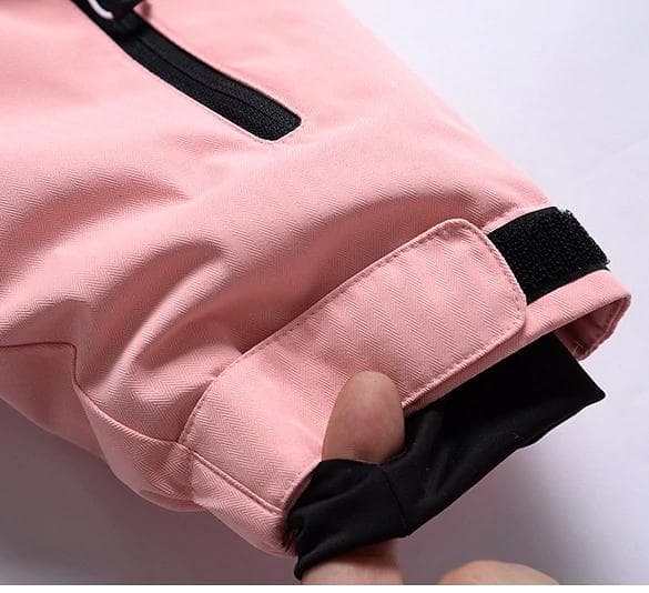 スノボー ウェア/上下セット/スノーボード/スキー/レディース/ピンク黒Sサイズ