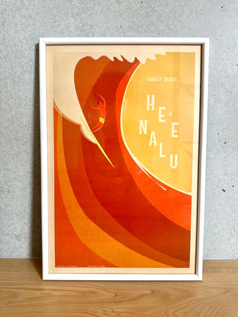 ハワイ画家Nick Kucharニック カッチャーアート額付き6点セット