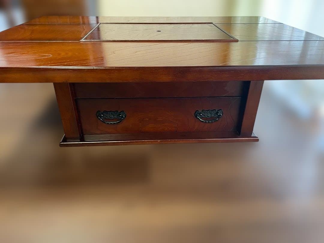 関西火鉢座卓 　囲炉裏 家具 ダイニングテーブル 炉端 収納付　12c110