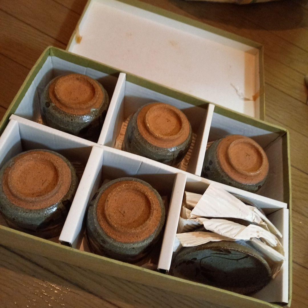 美濃唐津　蒸し碗セット5客