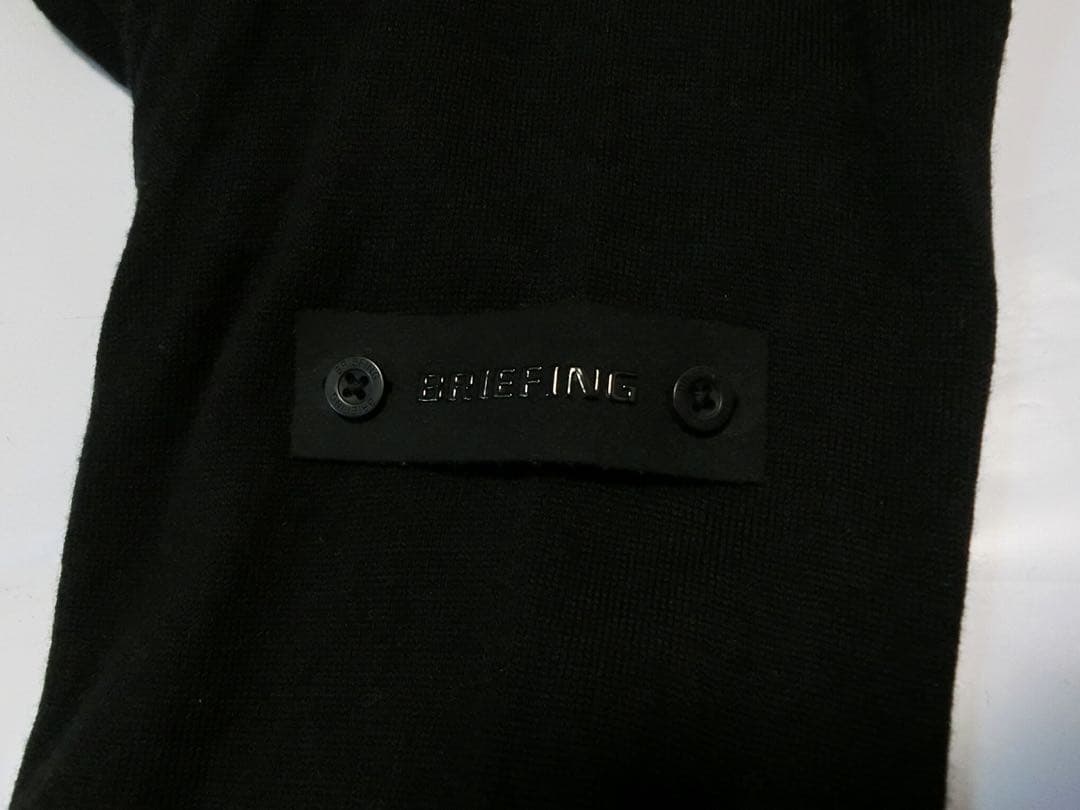 BRIEFING ブリーフィング　黒いニットでフードが付いた長袖セーター L