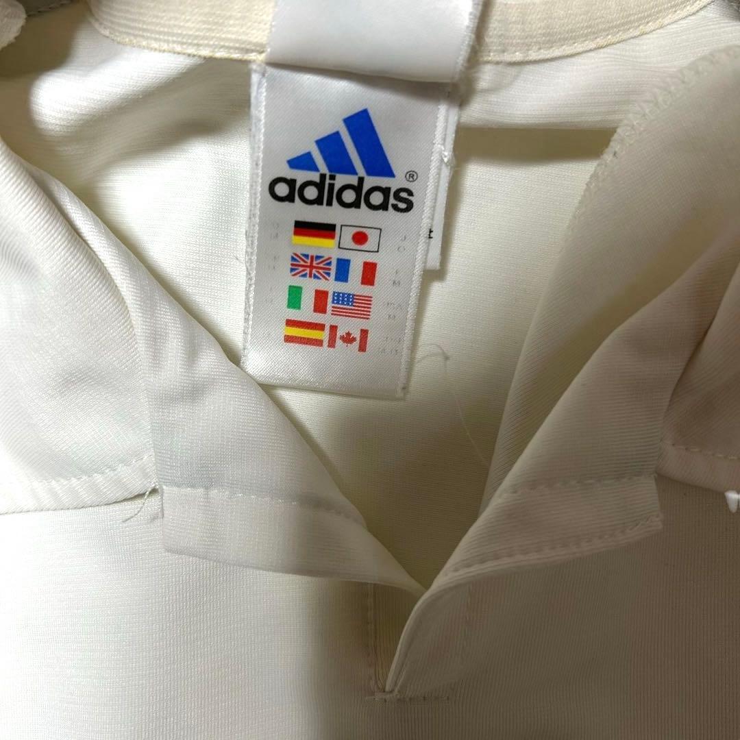 アディダス レアルマドリード 長袖 ユニフォーム ホワイト XL 刺繍