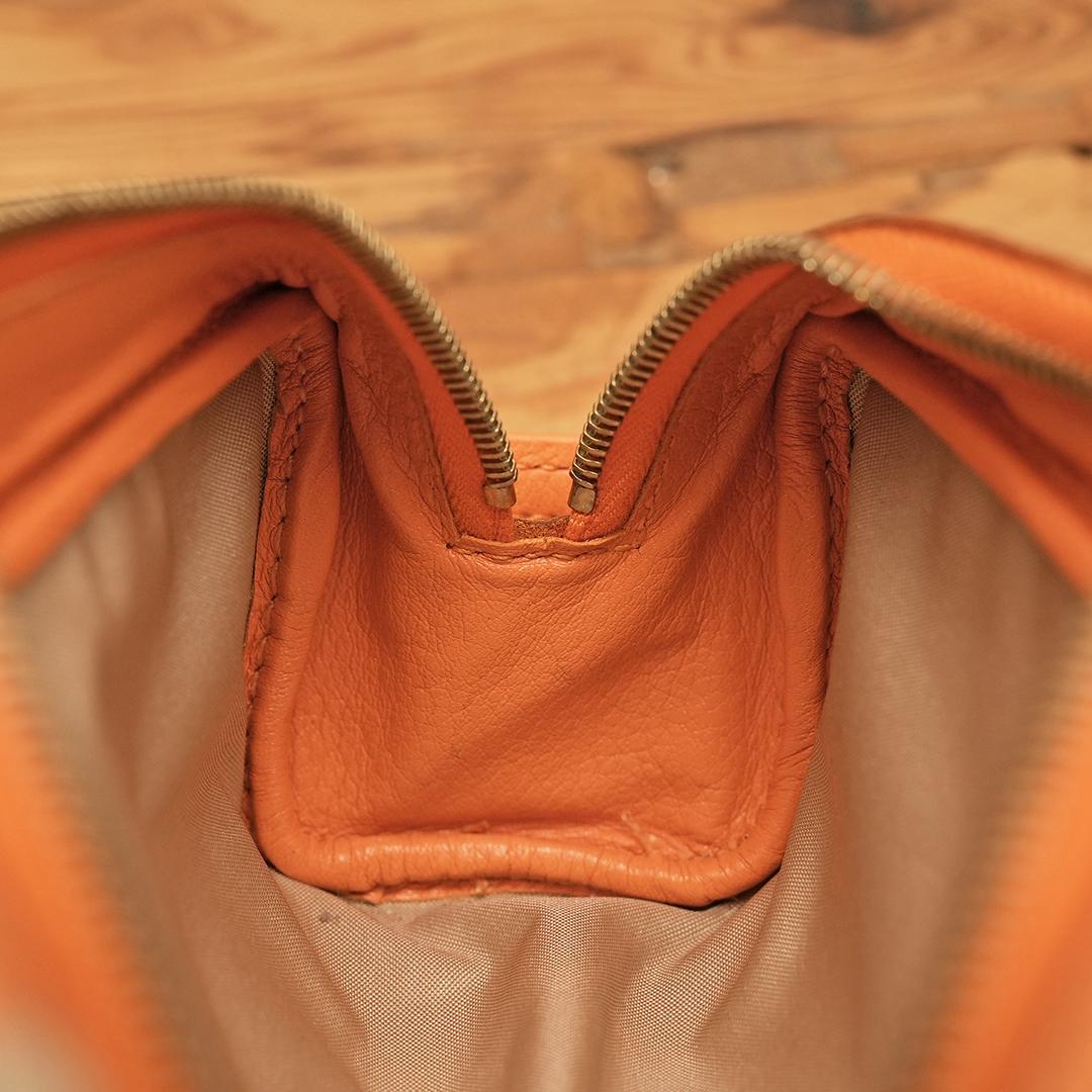 エルメス Scrib スクリブ　ペンケース ポーチ オレンジ マルチケース