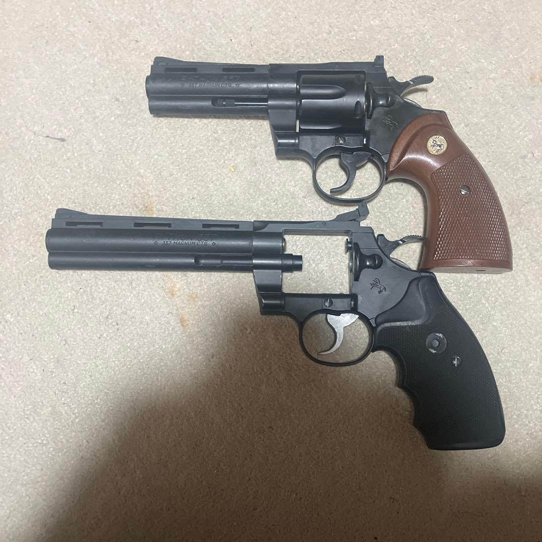 東京マルイ コルトパイソン 4インチガスリボルバー 6インチフレーム付き