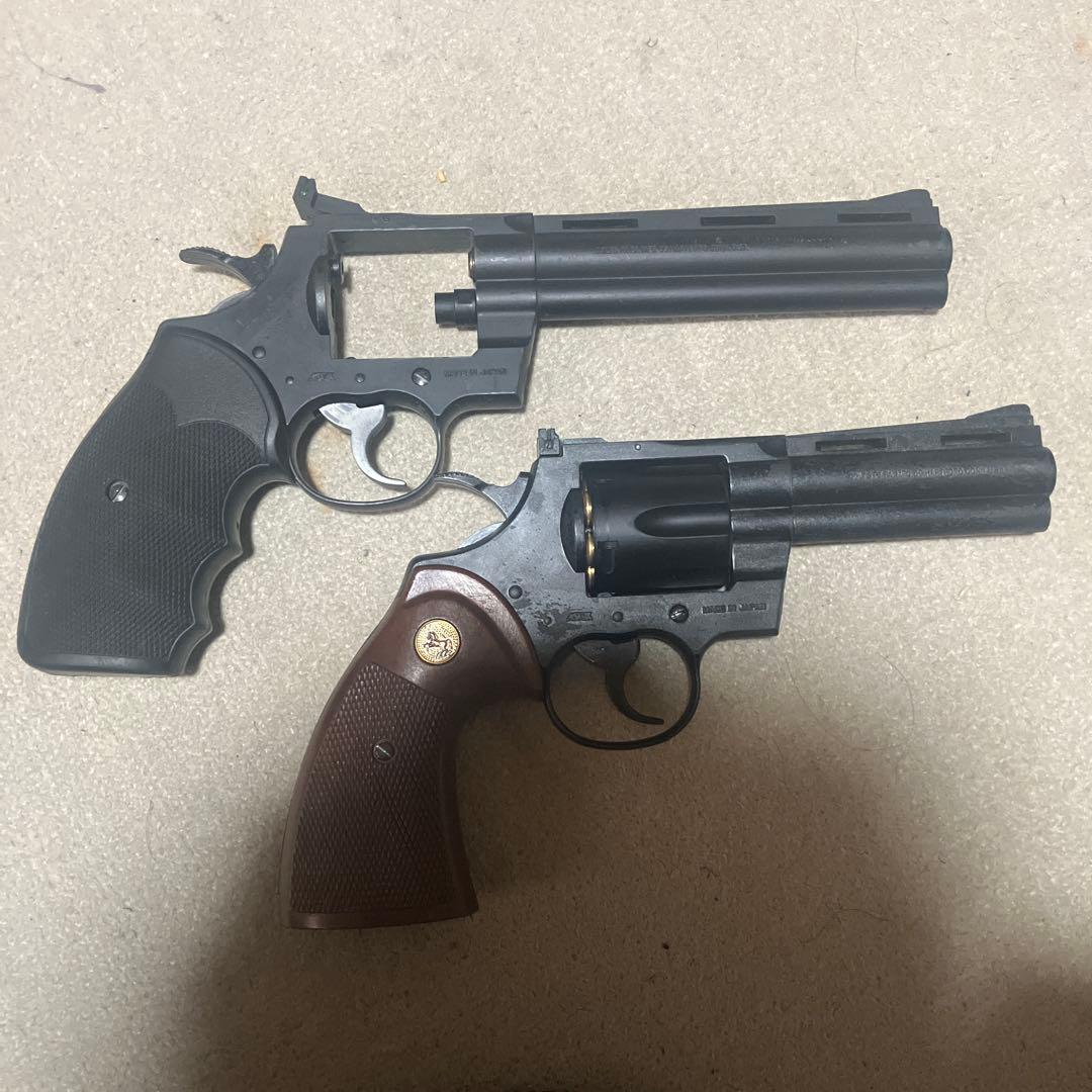 東京マルイ コルトパイソン 4インチガスリボルバー 6インチフレーム付き