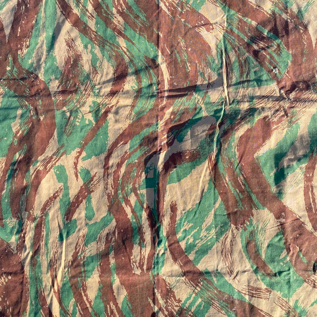 【超レア】フランス軍幕　パップテント　ハーフ　１枚　リザードカモ　ポール・ペグ付