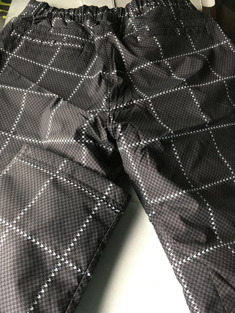 【PUMA GOLF / プーマ】秋冬防風中綿 テーパードパンツ 千鳥格子・L黒