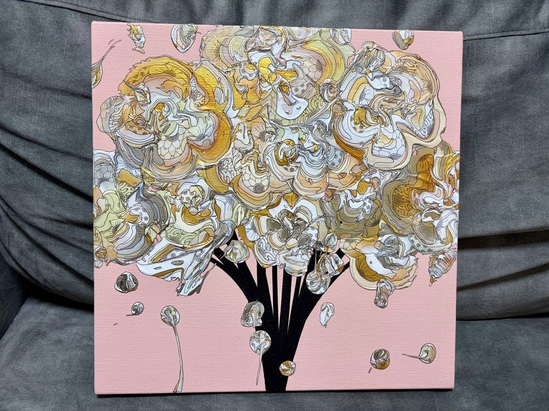 奥田雄太　yuta okuda 絵画　ピンク原画　キャンバス　現代アート　②