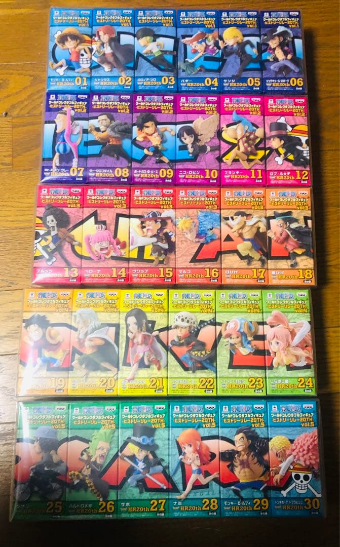 ワンピース ワールドコレクタブルフィギュア ヒストリー リレー 20th コンプ