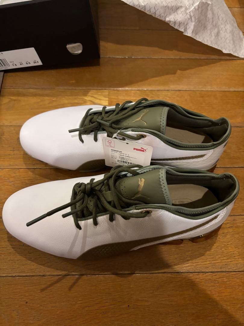 PUMA プーマ　イグナイトプロアダクトG LUX ゴルフ　オリーブグリーン