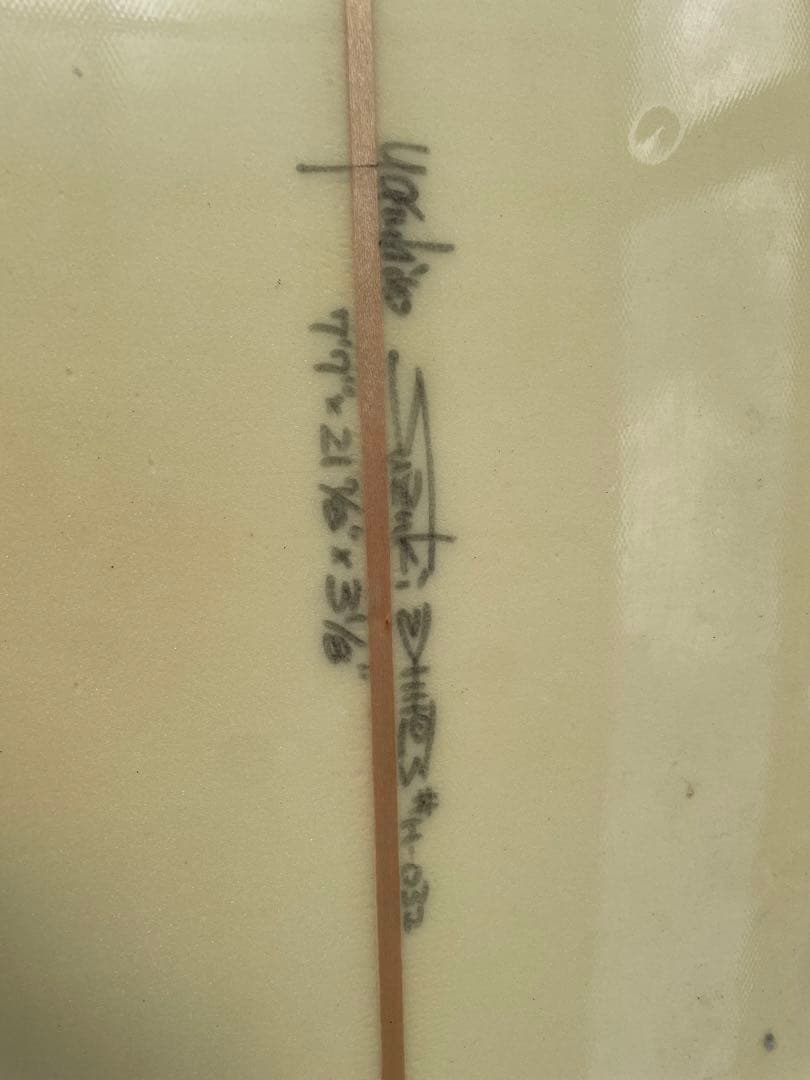 YASサーフボード　7.7f ミッドレングス　鈴木康弘　モス　ウェーブライオン