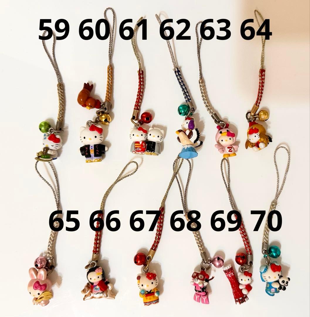 ご当地キティ キティ 根付ストラップ など 136個セット(バラ売り可)