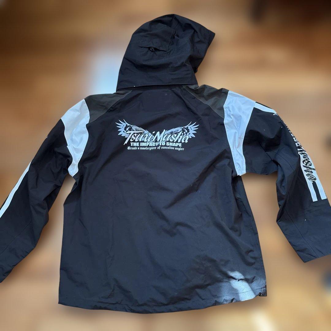 使用感少ない　釣武者　3レイヤー　サプトルストレッチレインスーツ　サンライン