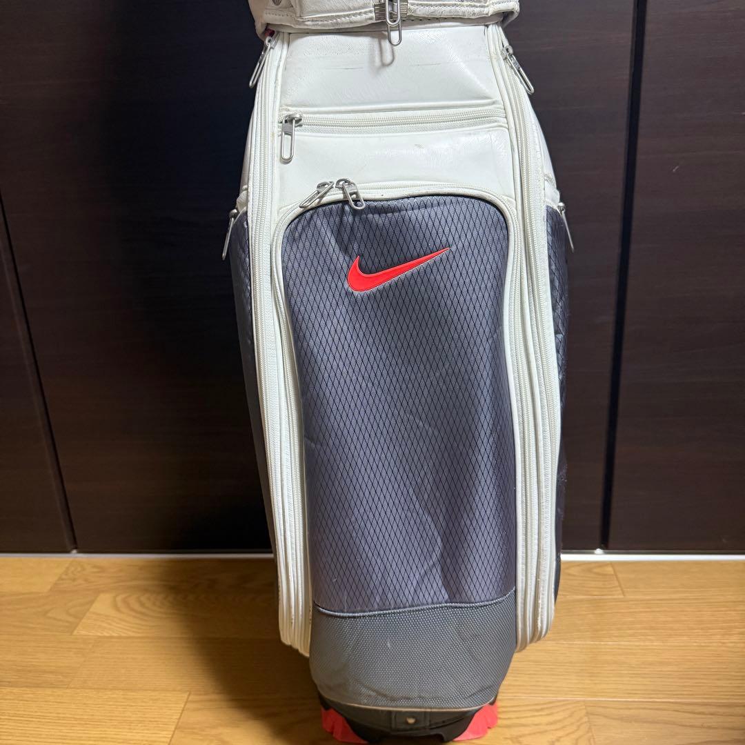 Nike キャディバッグ ゴルフバッグ ホワイト グレー レッド