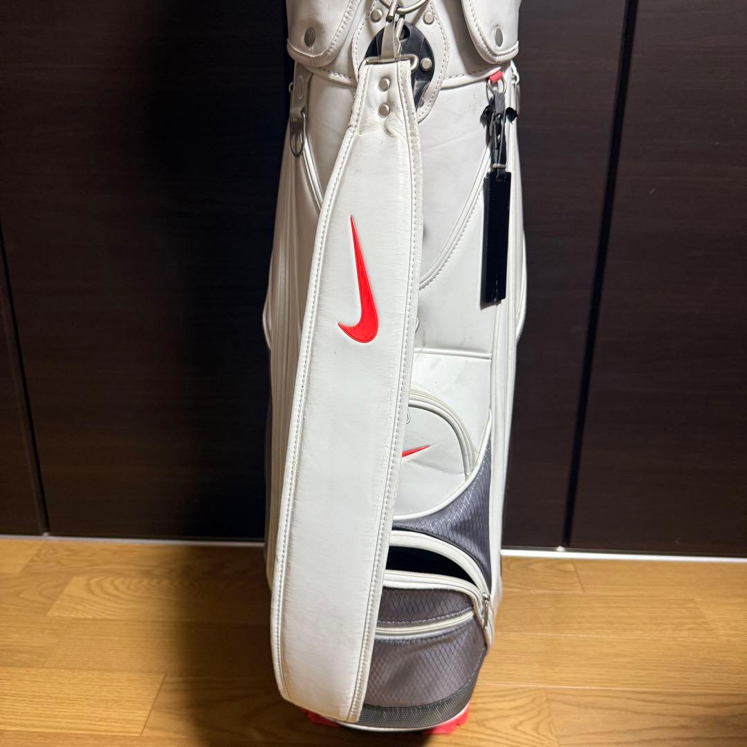Nike キャディバッグ ゴルフバッグ ホワイト グレー レッド