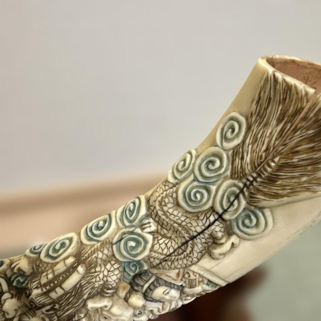 骨董 天然材質 コレクション 彫刻 浮世絵彫刻 飾り物 古美術 置物 細密細工