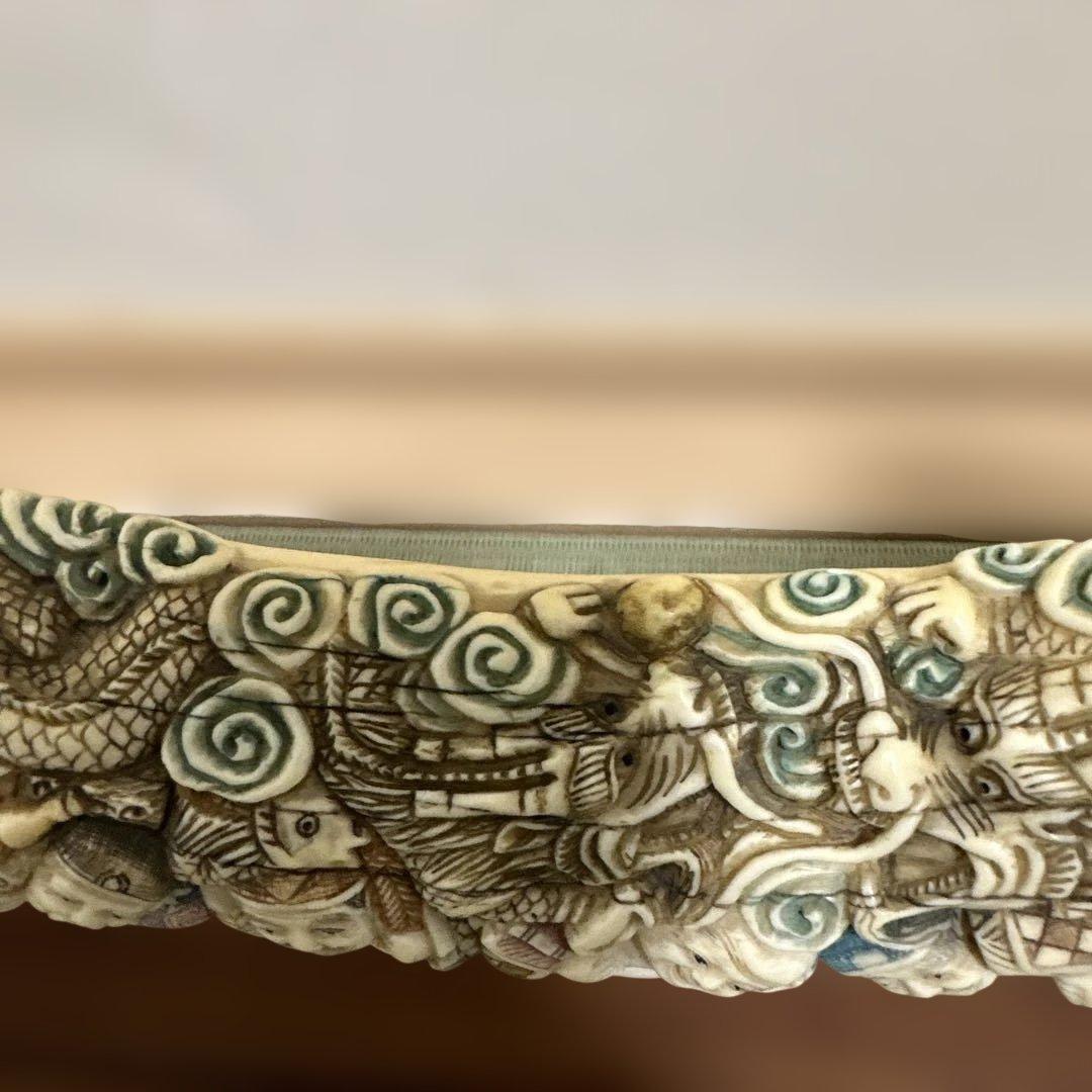 骨董 天然材質 コレクション 彫刻 浮世絵彫刻 飾り物 古美術 置物 細密細工