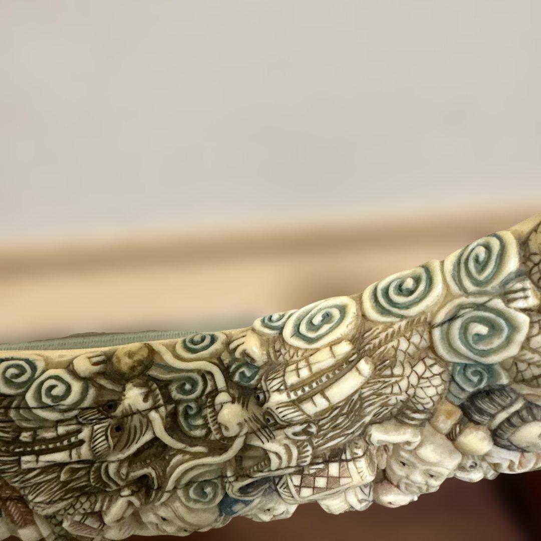 骨董 天然材質 コレクション 彫刻 浮世絵彫刻 飾り物 古美術 置物 細密細工