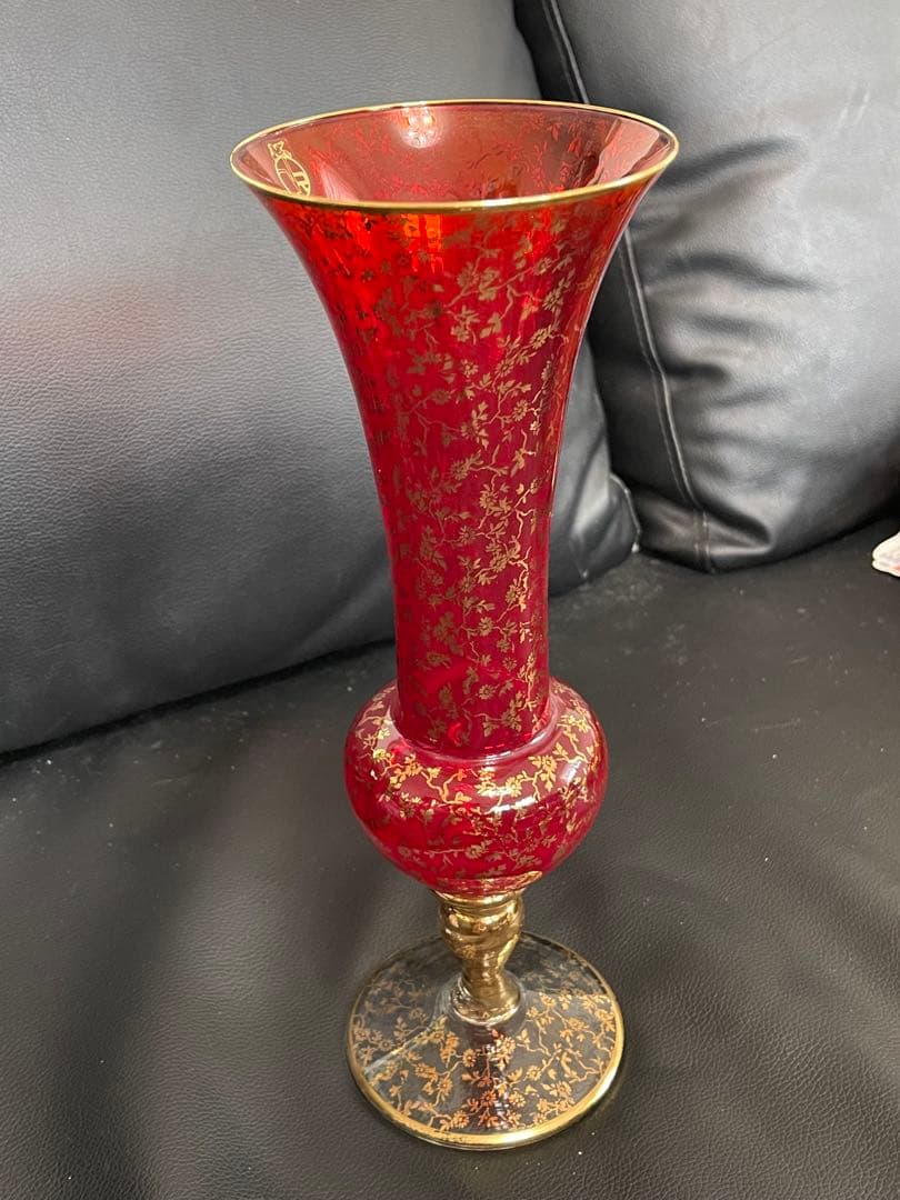 沖縄琉球ガラス　金色模様品