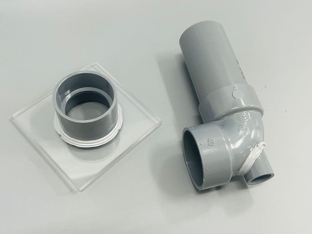 アクリル水槽オーバーフロー　加工用アクリル透明三重管セットH450用 40-13