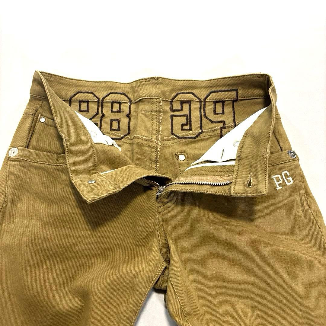 パーリーゲイツ　0/S ロングパンツ　バックロゴ　刺繍　カーキ　オールシーズン