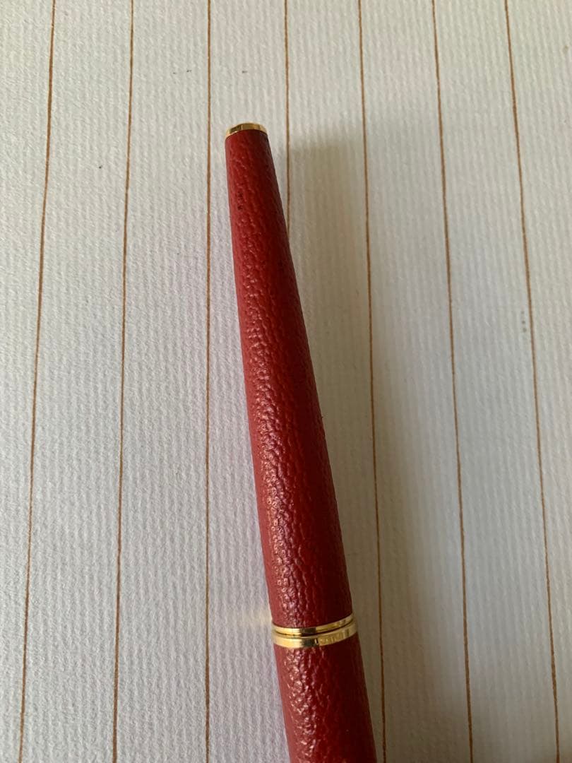 Pilot 18Kペン先 レザー巻き万年筆