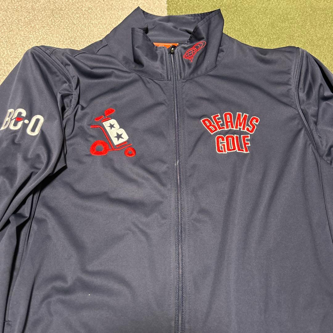 ビームスゴルフ☆2wayブルゾン☆L美品☆ネイビー
