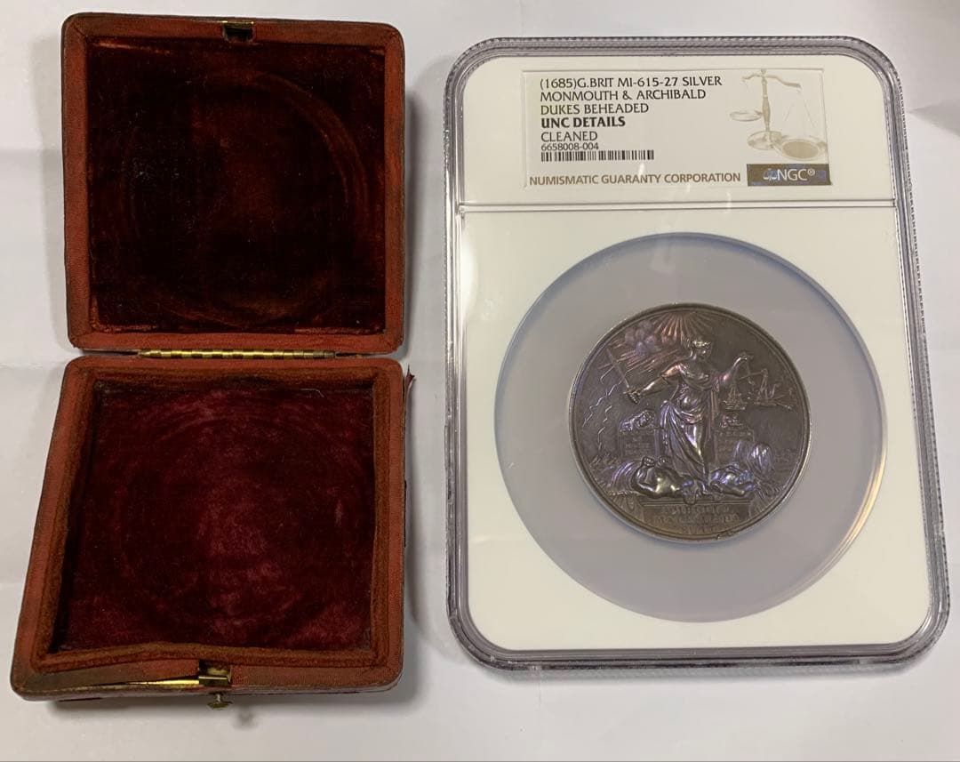 値下げ❗️ジェームズ2世1685年 パープルトーン❗️大型シルバーメダル