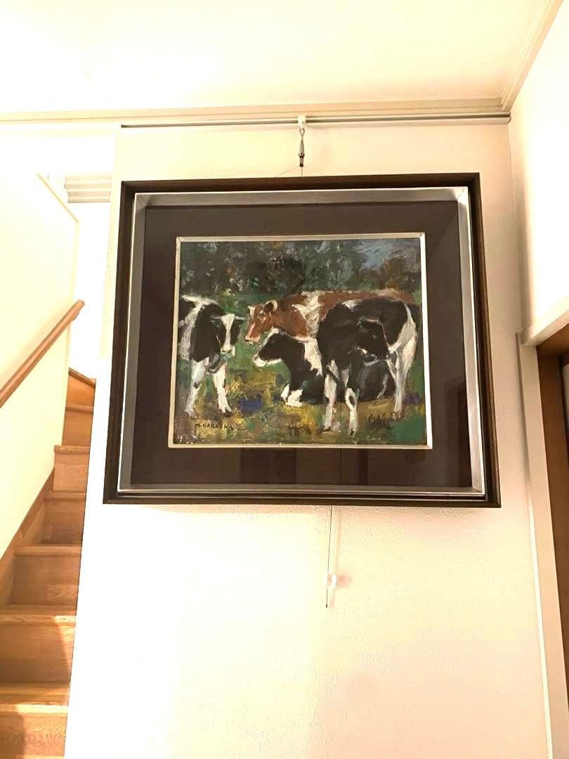 女優・奈良岡朋子の父　作家　奈良岡正夫　絵画　代表とも言える牛