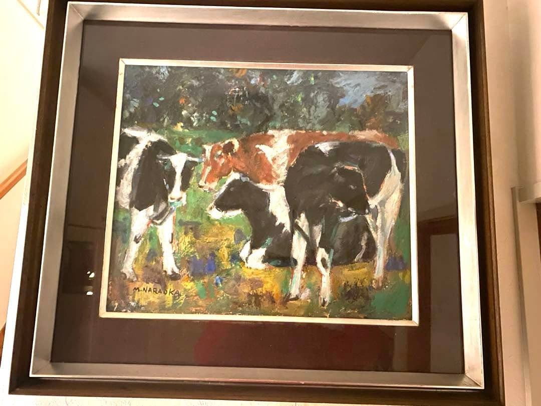 女優・奈良岡朋子の父　作家　奈良岡正夫　絵画　代表とも言える牛