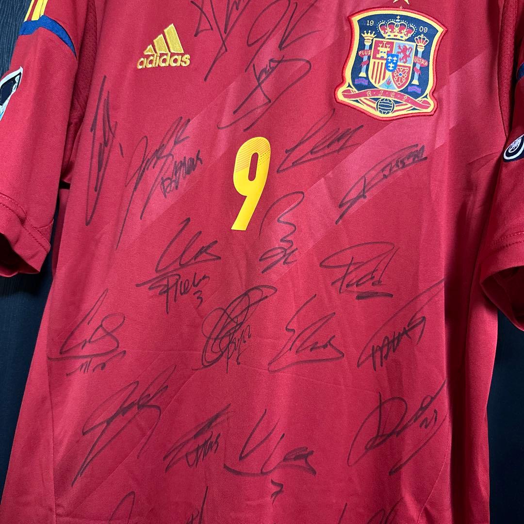 スペイン代表　マルチサイン　ユニフォーム　ワールドカップ　ユーロ　優勝　トーレス