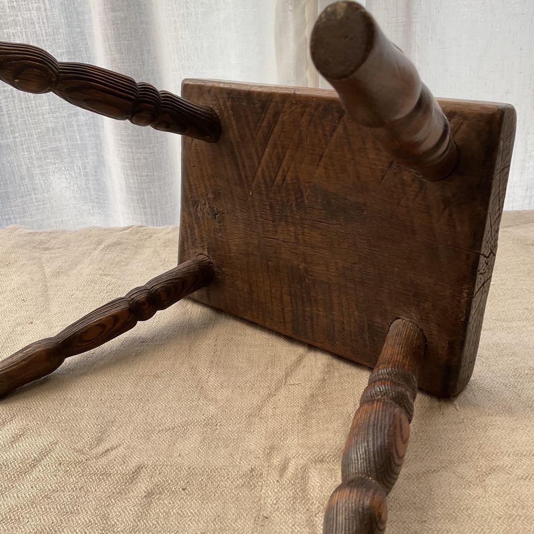 イギリスアンティーク木製スツール　英国アンティーク木製椅子チェア