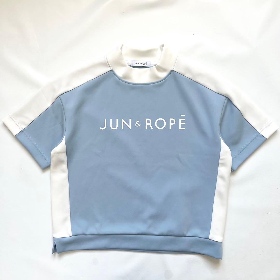 JUN&ROPE ジュンアンドロペ　セットアップ　ダンボールニット　ゴルフ　水色