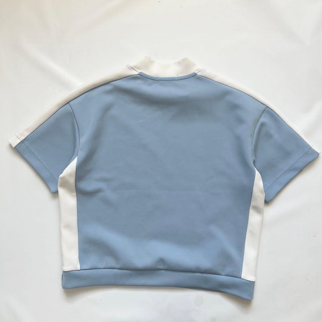 JUN&ROPE ジュンアンドロペ　セットアップ　ダンボールニット　ゴルフ　水色