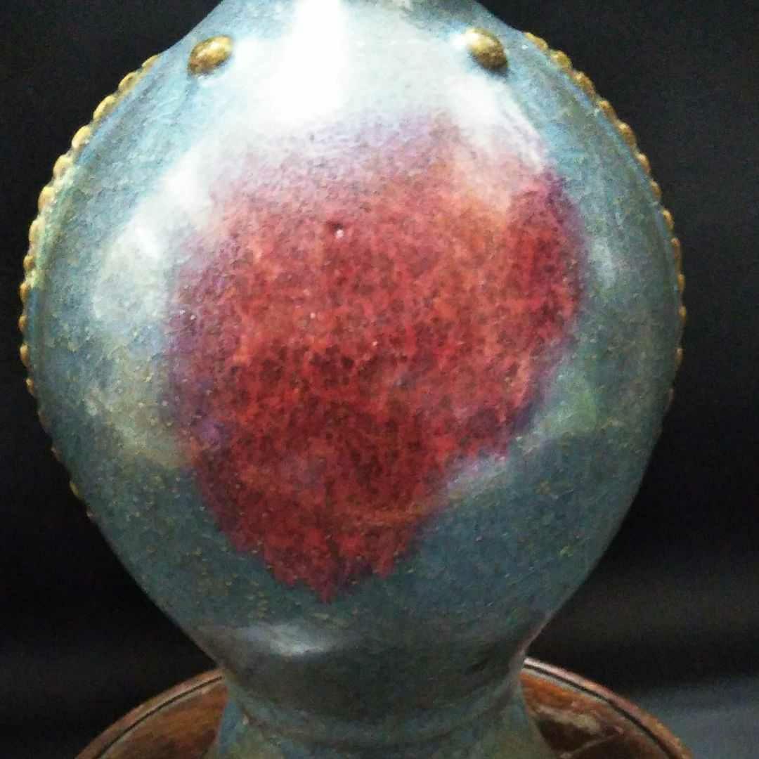 ※中国古美術/鈞窯紫班窯変瓶/