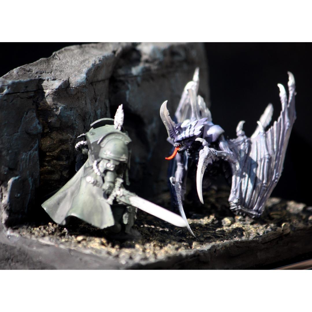 フィギュア 「地底での戦い」 人形 模型 ジオラマ ファンタジー 怪物