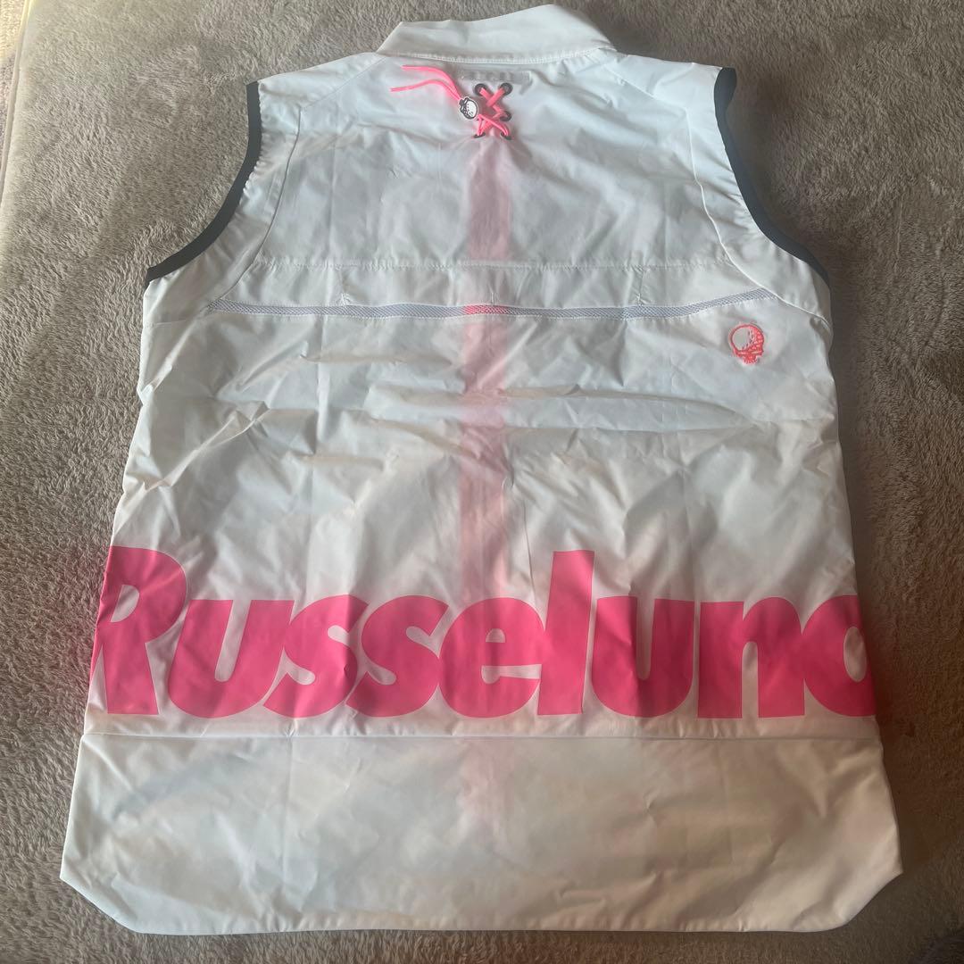 Russeluno ノースリーブベスト ホワイト/ピンク