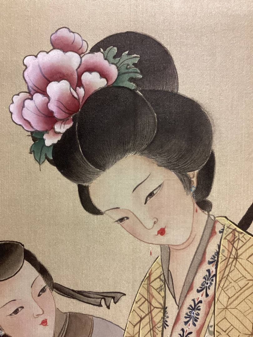 中国美術　アート　掛け軸　銭選写　『楊貴妃』