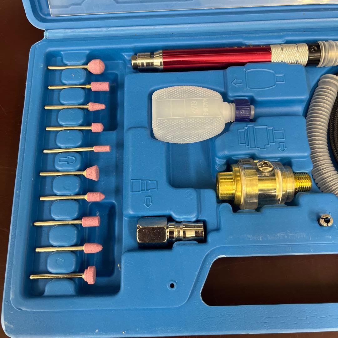 ケース付 エアーグラインダーセット エアーリューター 研磨 研削 サビ取り32