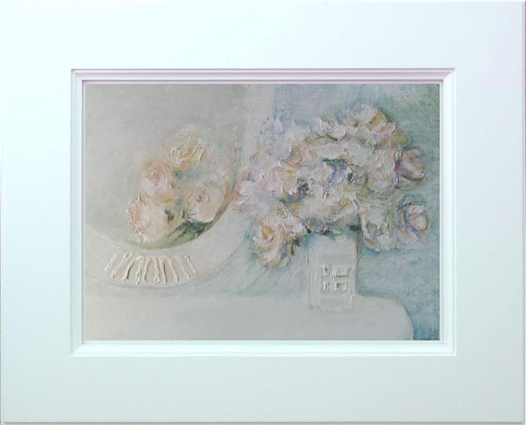 油絵 菅家令子 絵 絵画 インテリア uF6-114002 花