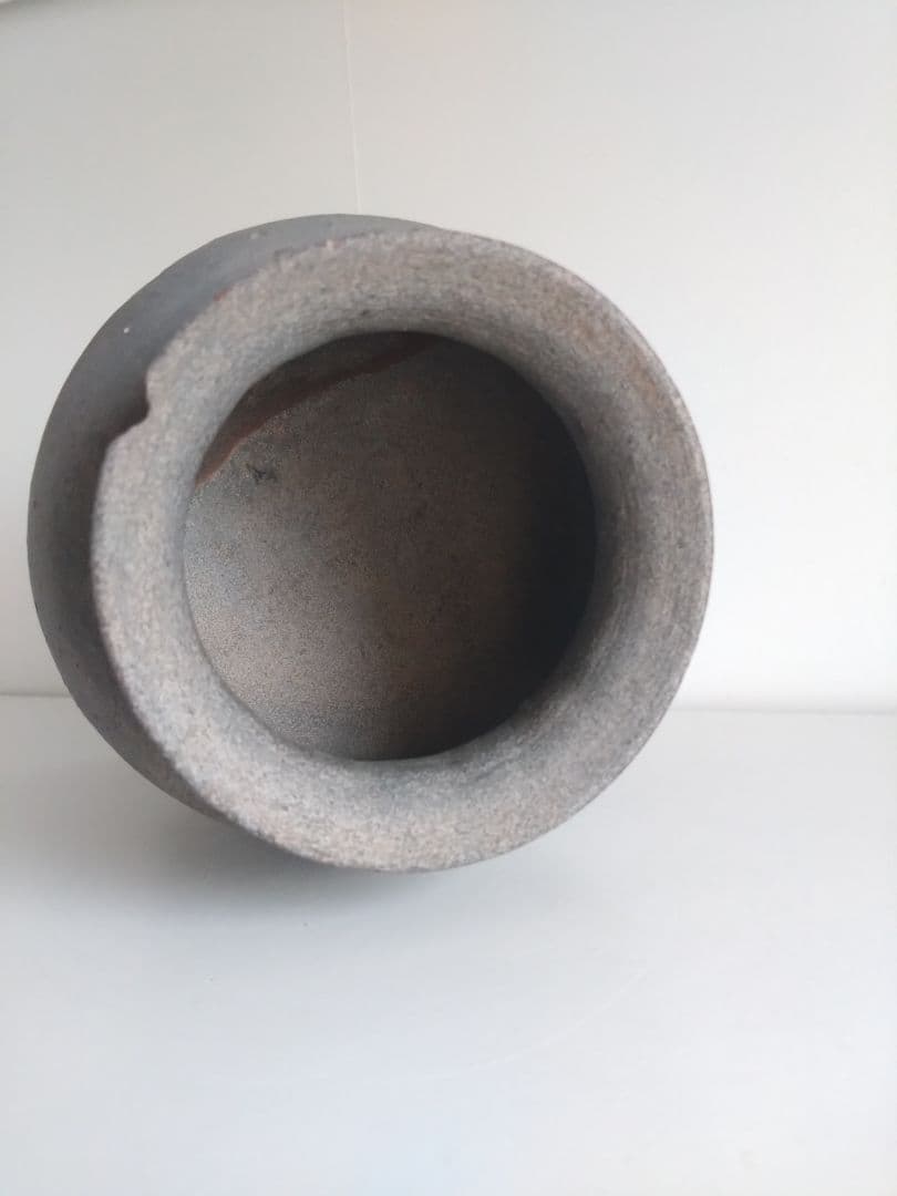 須恵器　高脚壺　古美術骨董古道具インテリア花入器オブジェ