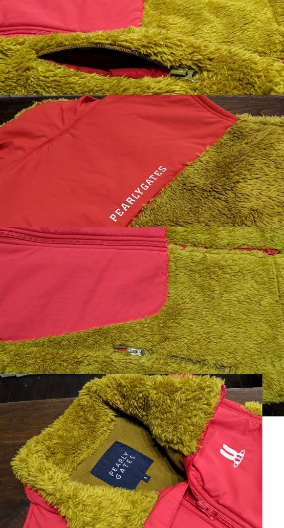 パーリーゲイツ　切替　ウエア　ボア　ナイロン　ベスト　ゴルフ　ジャケット　5　L