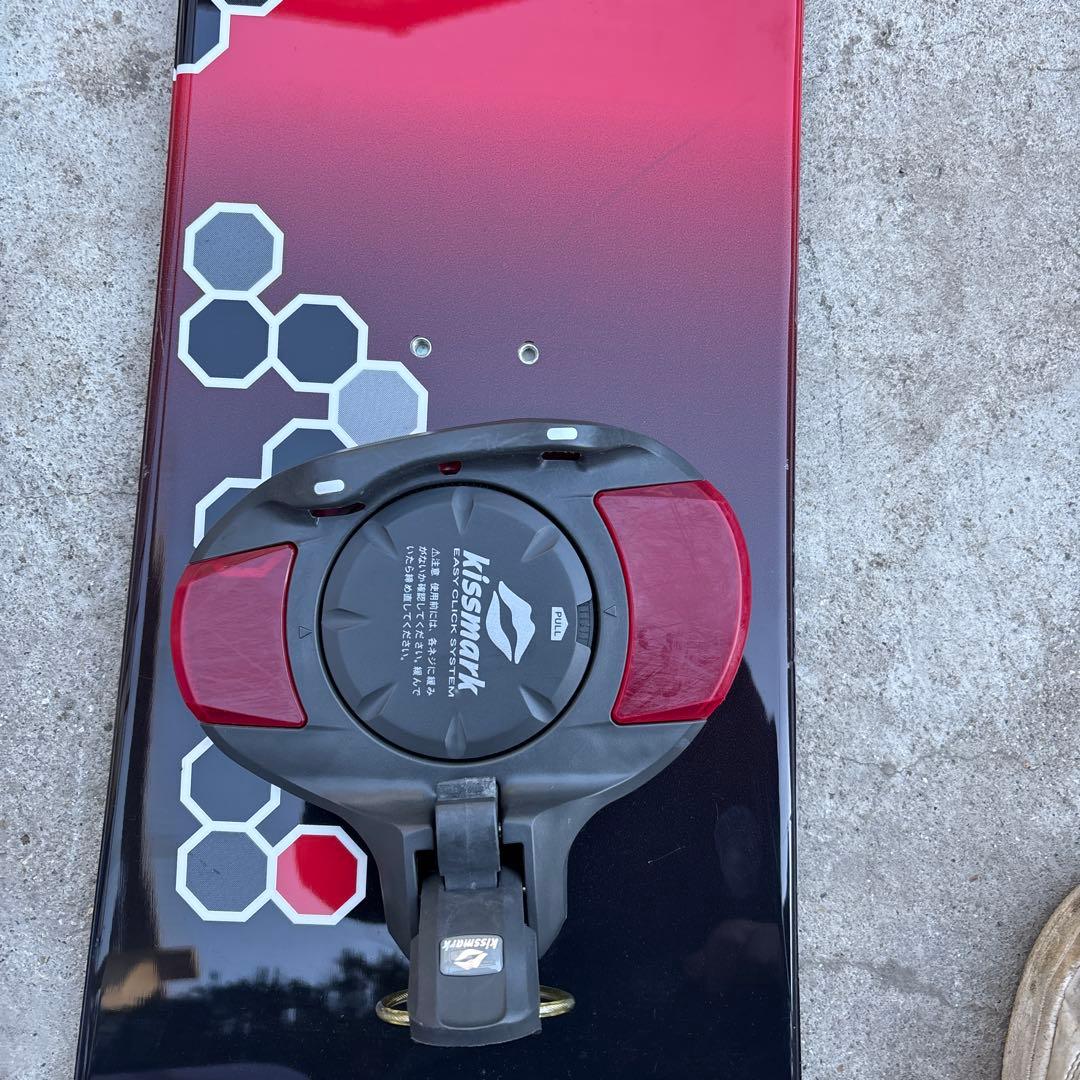 JNAKEDスノーボード 約154cm 黒/赤 バインディング付き