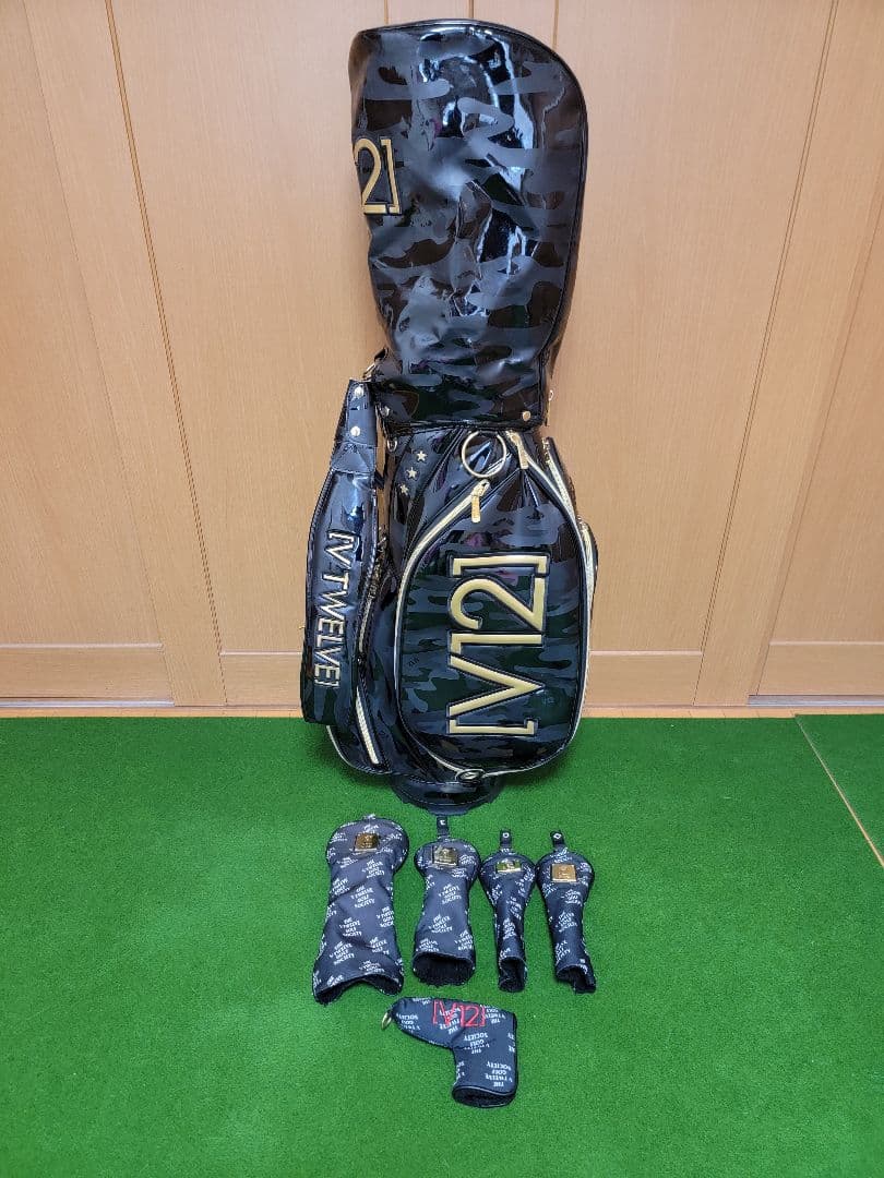 送料無料　V12　キャディバッグ　ヘッドカバー5個付