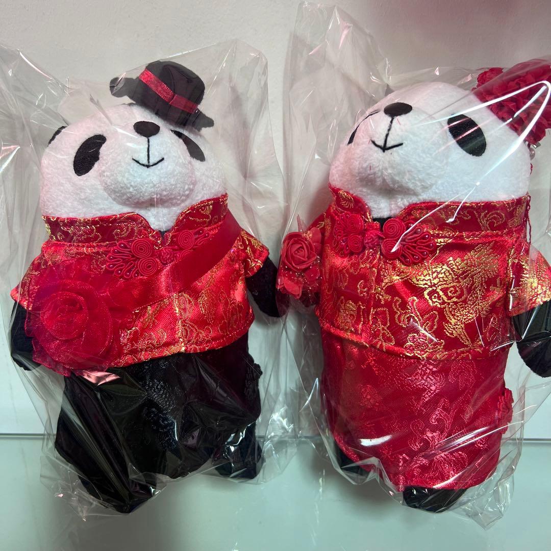新品未使用　パンダ　ぬいぐるみ　キッチュパンダ　ウェディング