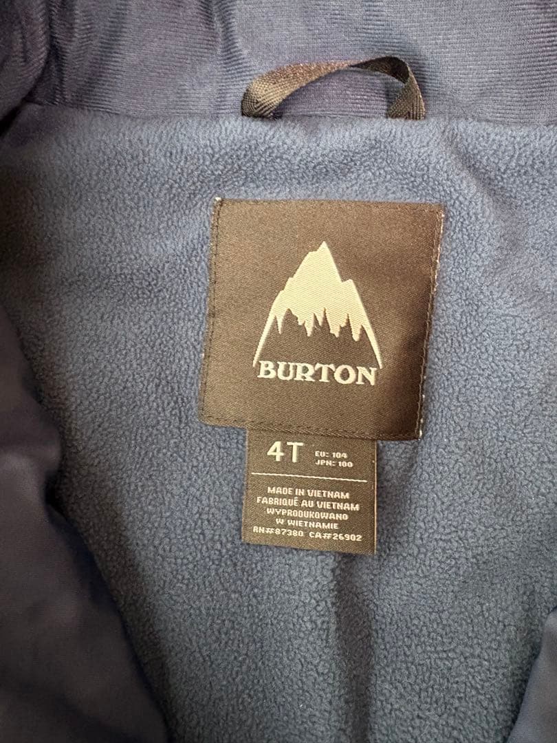 【BURTON バートン】 キッズ スノーボードウェア つなぎ 4T 100cm