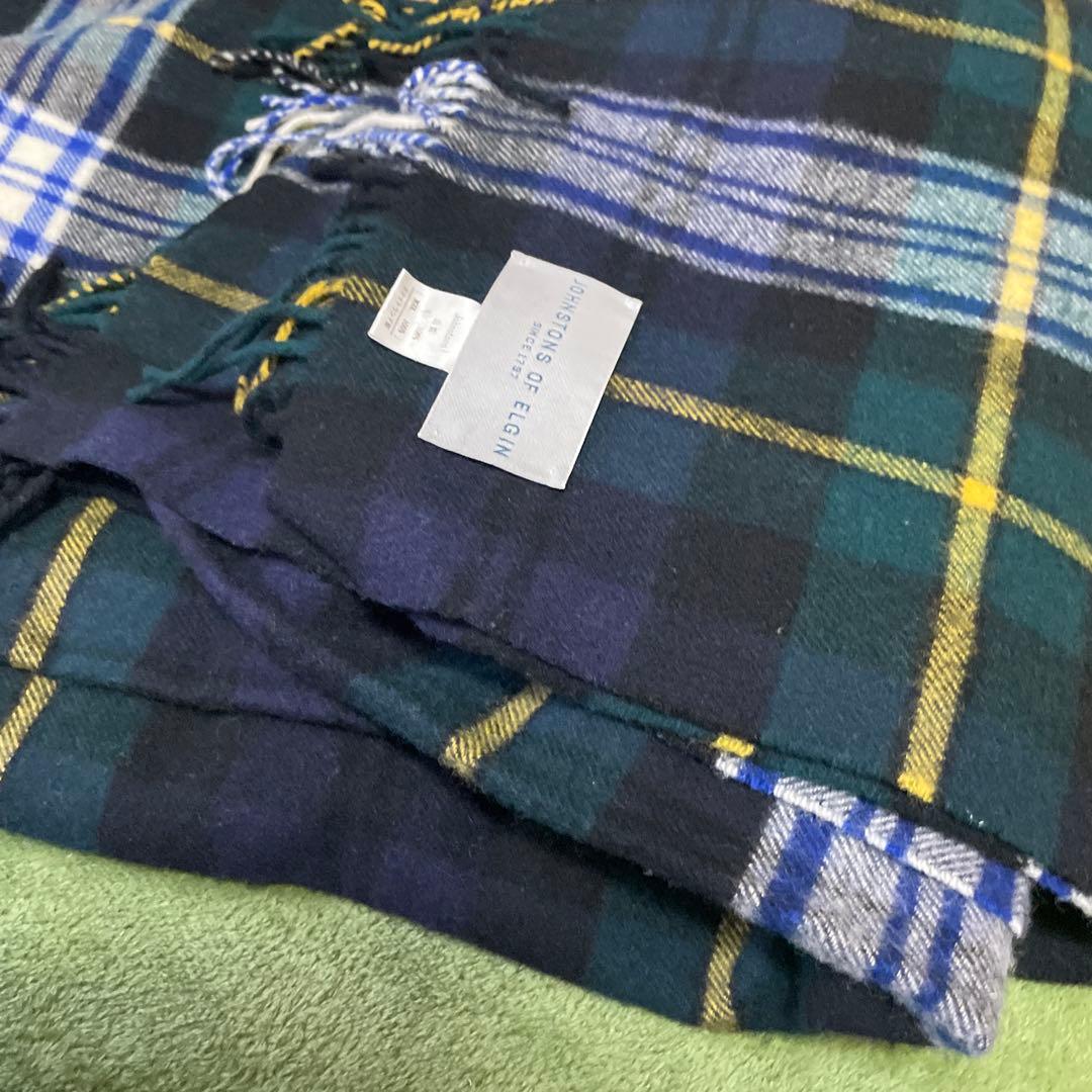 ジョンストンズ オブ エルギン スコットランド 大判　スローブランケット　膝掛け