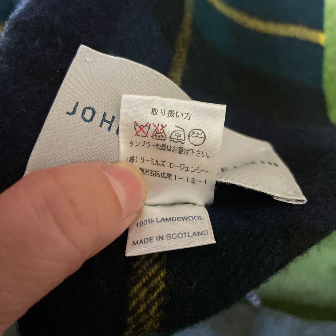 ジョンストンズ オブ エルギン スコットランド 大判　スローブランケット　膝掛け